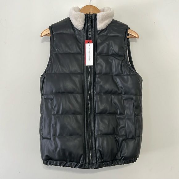 Rebecca Minkoff Jackets & Blazers - NWT Rebecca Minkoff Vegan Leather Reversible Vest Size M